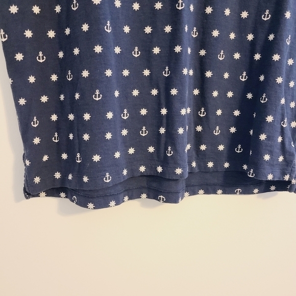 J. Crew Mercantile | Men's Quarter Button Anchor Wheel Navy Shirt (Size XL) - Picture 10 of 13